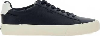 HUGO BOSS Mens Aiden Tennis Low-Top Leather Sneakers In Navy