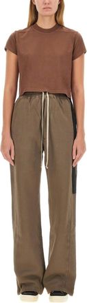 Rick Owens Brown Solid Crew Neck T-Shirt