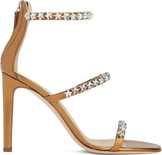 Giuseppe Zanotti 105 mm Harmony Cometa sandalen verfraaid met ster - Bruin