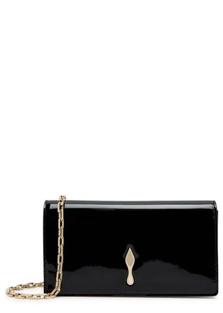 Christian Louboutin Bettina Patent Leather Clutch - Black - One Size