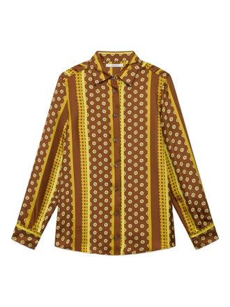 Maliparmi striped patterned shirt - Brown