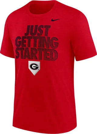 Nike Mens College (Georgia Bulldogs) Short-Sleeve Baseball T-Shirt in Red | M21372P966GORG-RED