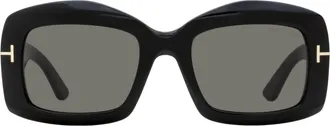 Tom Ford TF1218 Oversized Square Acetate Sunglasses - Black
