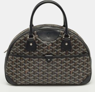 Goyard Black Goyardine Coated Canvas St. Jeanne Mm Bowler Bag