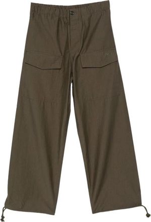 J.W.Anderson Parachute Track Pants - Dames - Wijde Broeken - Groen - XS - Katoen - Broeken