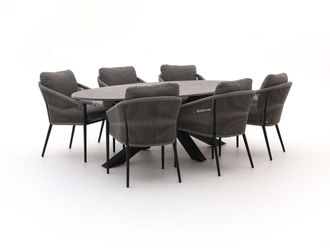Bellagio la vita attrattiva Bellagio Mineo/Induno Ellips 240cm dining tuinset 7-delig
