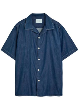 Nn.07 Julio Cotton Shirt - Indigo - Xxl