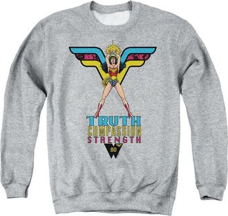 Gildan Wonder Woman Truth, Compassion, Strength Adult Crewneck Sweatshirt