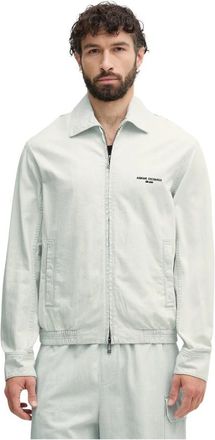 A|X Armani Exchange Gestreepte Denim Jas - Heren - Zomerjassen - Blauw - S - Denim - Jassen