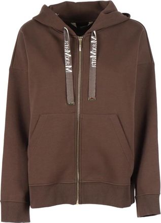 Max Mara Zip-throughs, male, Brown, Size: M Felpa Jour