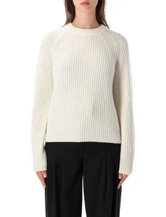 Lisa Yang Miki Chunky Ribbed Knit Crewneck Sweater
