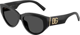 Dolce & Gabbana Dg 4514 Zonnebril - Dames - Zonnebrillen - Zwart - 55 MM - Nylon - Accessoires