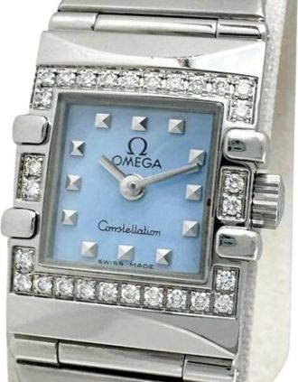 Omega Pre-owned Watches, female, Gray, Size: ONE SIZE Pre-owned Constellation Quadra Mini Stainless Steel Quartz