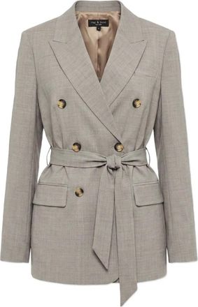 Rag & Bone Giacca doppiopetto con cintura - Toni neutri
