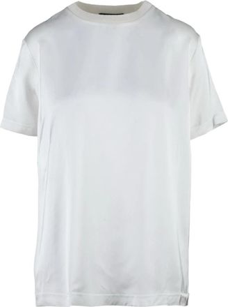 Fabiana Filippi Blusa in satin - Dames - T-shirts - Wit - S - Satijn - Tops