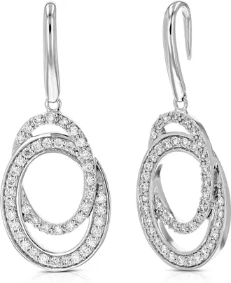 Vir Jewels 1/2 cttw Lab Grown Diamond Dangle Earrings in Sterling Silver With Ear Wire Backs For Women
