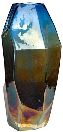 Pols Potten Design Vase Graphic Luster Blue 30 cm - Medium