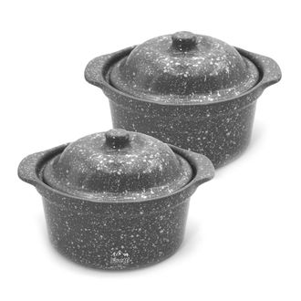 Bisetti Pierre Gourmet High Strength Stoneware Mini Cocotte 2-piece set