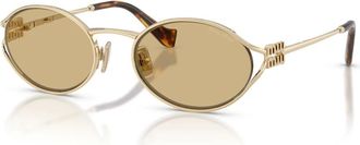 Miu Miu Sunglasses, female, Yellow, Size: 54 MM MU 52Ys Sunglasses