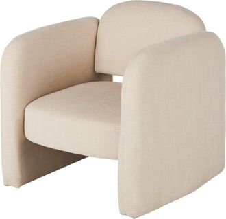 Maisons du monde Sillón de tela beige