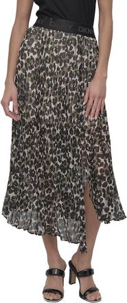 DKNY Dkny Print Chiffon Pleated Midi Skirt