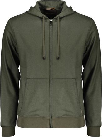 Moorer Zip Hoodie - Heren - Vesten met rits - Groen - M - Wol - Hoodies & sweatvesten