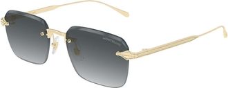 Montblanc MB0456S 001 Mens Sunglasses Gold Size 54
