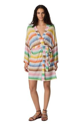 Missoni Short Cover-up With D&eacute;grad&eacute; Zigzag Pattern in Multicoloured at Nordstrom, Size X-Small