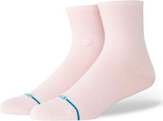 Stance Fine Rib Quarter Socks in Pink at Nordstrom, Size Medium