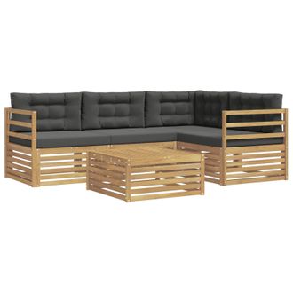 vidaXL Conjunto De Sof&aacute;s De Exterior Con Coj&iacute;n 5 Pcs Vidaxl