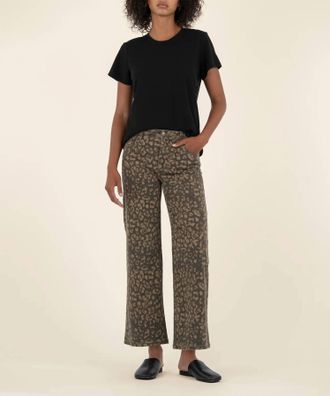 Kut from the Kloth Ashton High Rise Barrel Leg Jeans In Wood