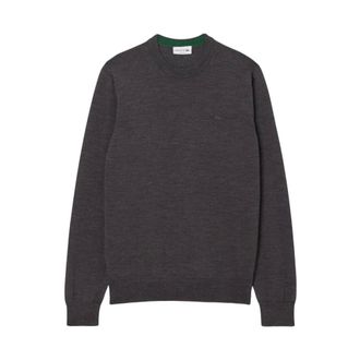 Lacoste Round-neck Knitwear, male, Gray, L, Minimalist Anthracite Sweatshirt Aw25
