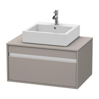 Duravit Duravit Ketho M&oacute;dulo Mural 6694, 1 Extra&iacute;ble, 800mm, Para 1 Lavabo De Montaje Superior, C&eacute;ntrico, Color (frente/cuerpo): Terra Mate - Kt669401414