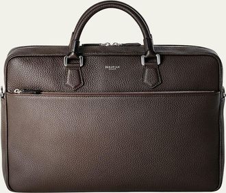 Serapian Mens Slim Briefcase in Cachemire Leather