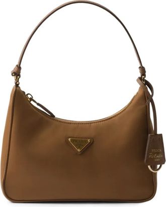 Prada Borsa a spalla Re-Edition mini - Marrone