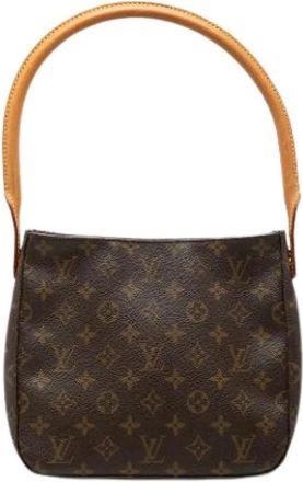 Louis Vuitton Pre-owned Looping MM - Dames - Vintage Schoudertas - Bruin - ONE Size - Leer - Vintage