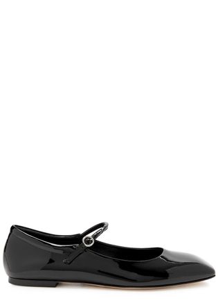 Aeyde Aeyde Uma Patent Leather Mary Jane Flats - Black - 40 (IT40/ UK7)