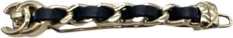 Chanel Pre-owned Vintage Haarspeld - Dames - Vintage Accessoires - Zwart - ONE Size - Leer - Vintage