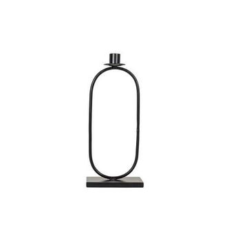 Foreside Home And Garden Tall Oval Taper Candle Holder Black Metal at Nordstrom