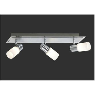 Trio Foco Clapton 3 Spot Led Cromo Y Cristal Blanco L50 Cm Lighting