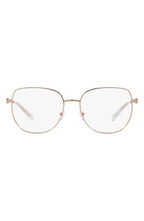 Michael Kors Belleville 54mm Square Optical Glasses in Rose Gold at Nordstrom