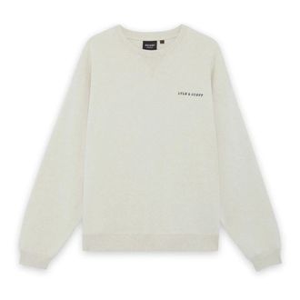 Lyle & Scott Loopback Geborduurd Sweatshirt met Ronde Hals - Heren - Sweatshirts & Hoodies - Beige - Maat: M Katoen