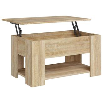 vidaXL Vidaxl - Mesa De Centro Madera De Ingenier&iacute;a Roble Sonoma 79x49x41 Cm