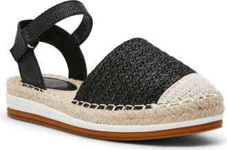 Anne Klein Jordanna Espadrille Sandal in Black Raffia at Nordstrom Rack, Size 5.5