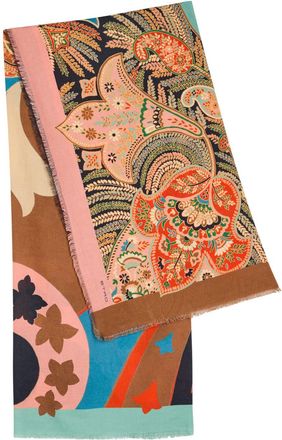Etro Printed Cotton-blend Scarf - Multicoloured - One Size
