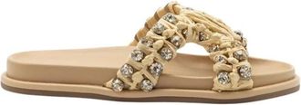 Noa Harmon Ciabattina con strass - Dames - Sandalen - Beige - 38 EU - Schoenen