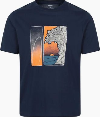 Mountain Warehouse Mens Mountain Warehouse Mens Surfer Organic T-Shirt - Navy - Size: 40