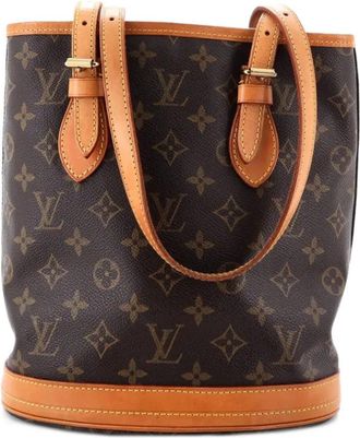 Louis Vuitton Petit Monogram Canvas bucket bag - Bruin