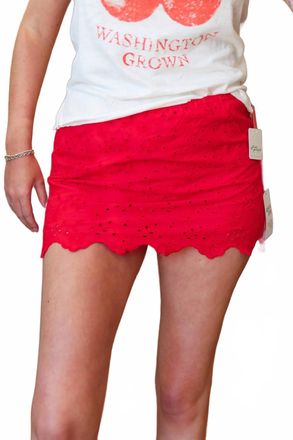 Free People Eyes On You Skort In Cherry