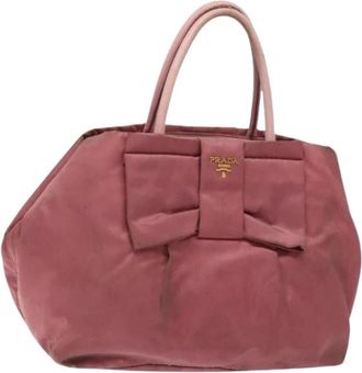 Prada Pre-owned Handbags, female, Pink, Size: ONE SIZE Pre-owned Nylon handbags